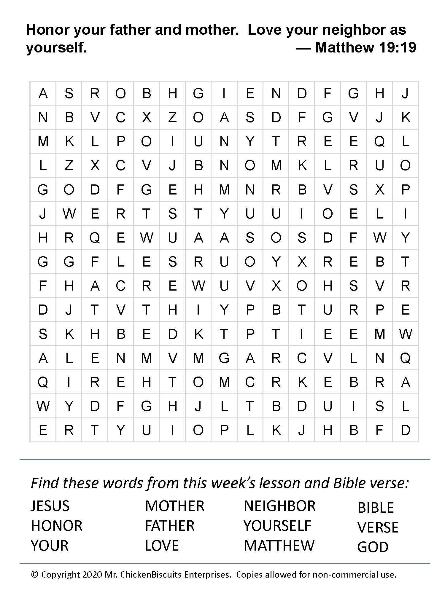 Word Searches Printable Bible Printable Word Search