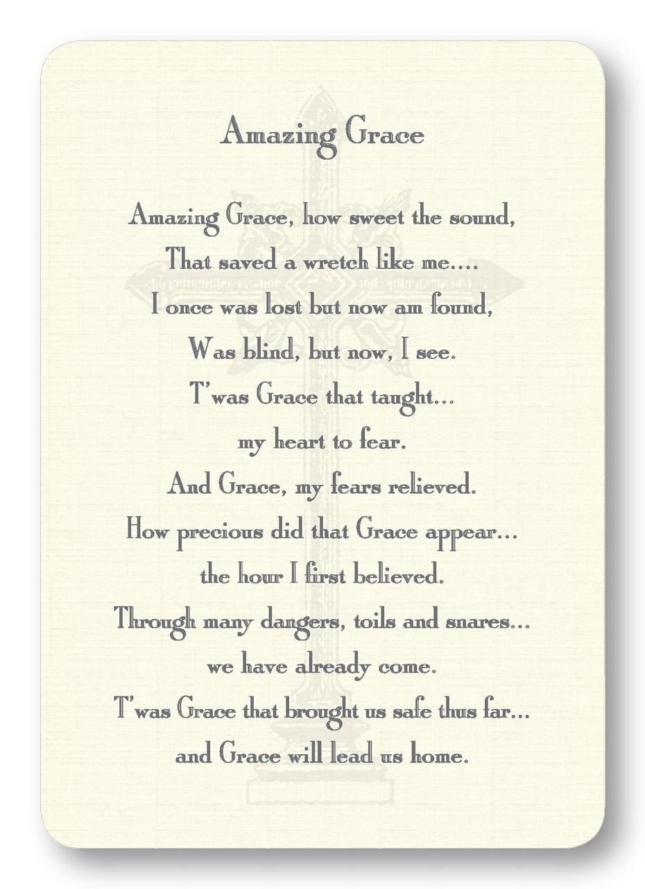 Words To Amazing Grace Printable