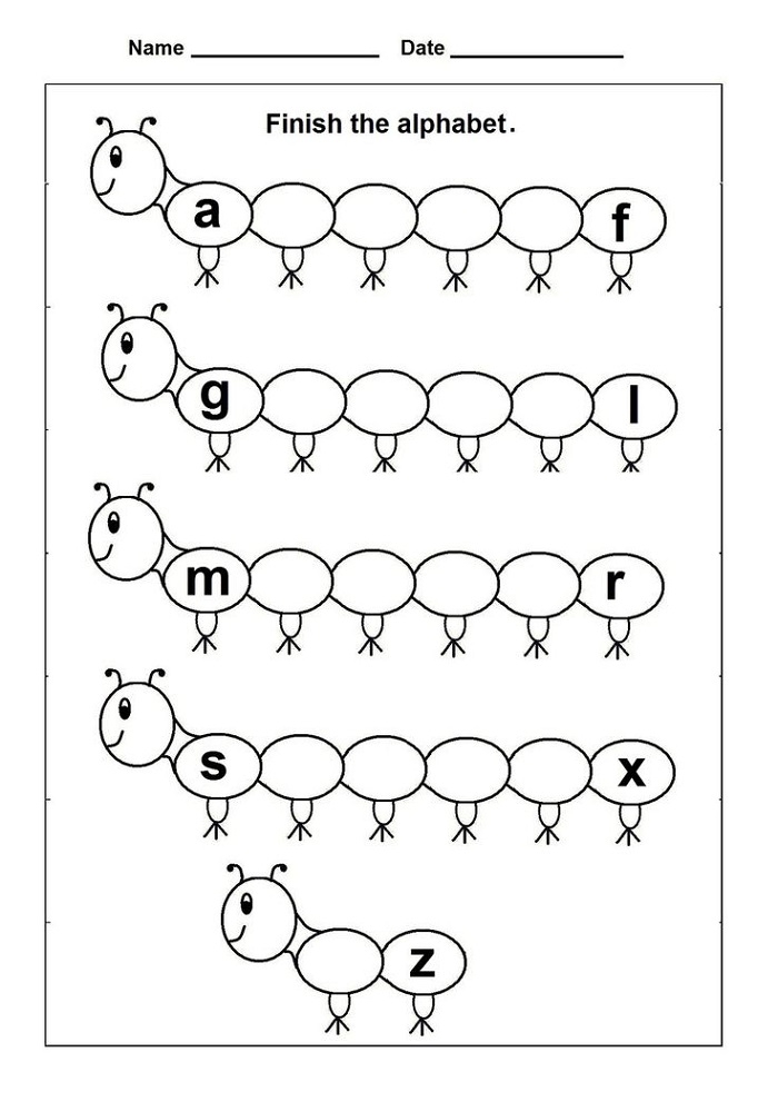 Worksheet For Nursery Class Learning Printable