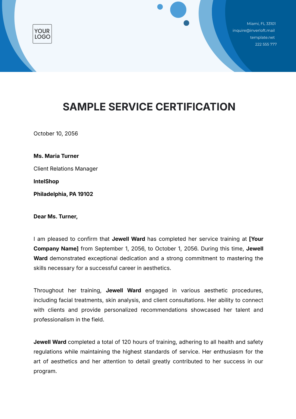 Writing A Certified Letter Template Free Printable Word Infoupdate